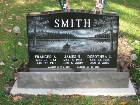 Granite — Memorial Stone and Flowers in Sandwich, IL
