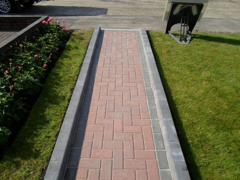 block paving pathway