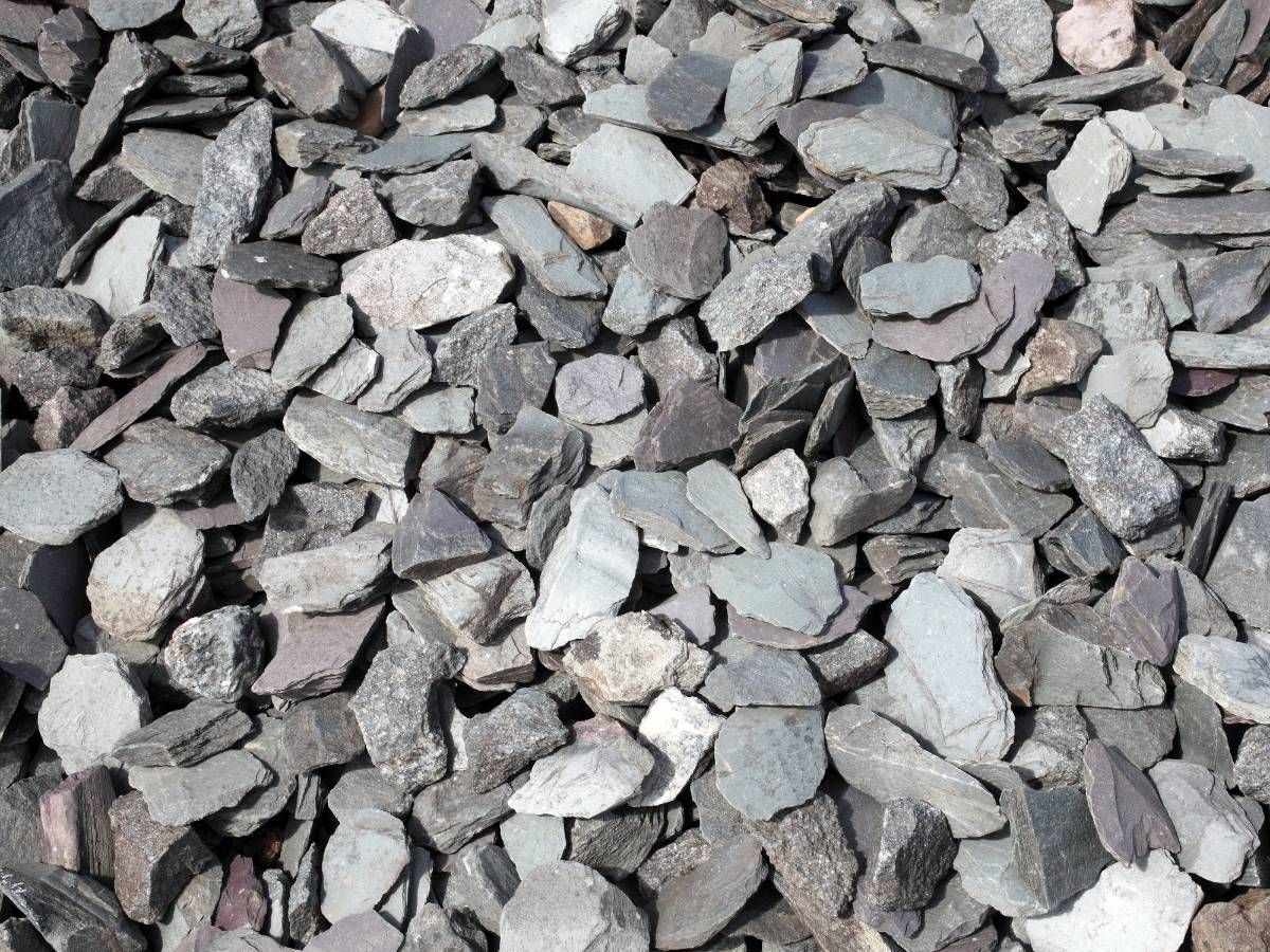 close up of slate chippings