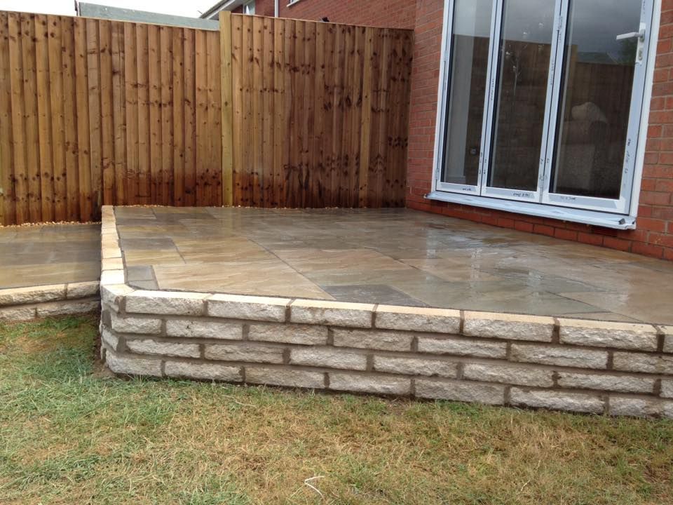 Driveways and Paving Nottingham new double level patio