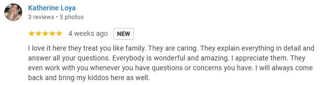 Patient testimonials.