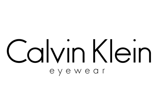 Calvin Klein eyewear logo: black text on white background.