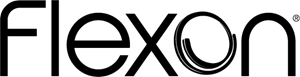 Flexon logo in black.