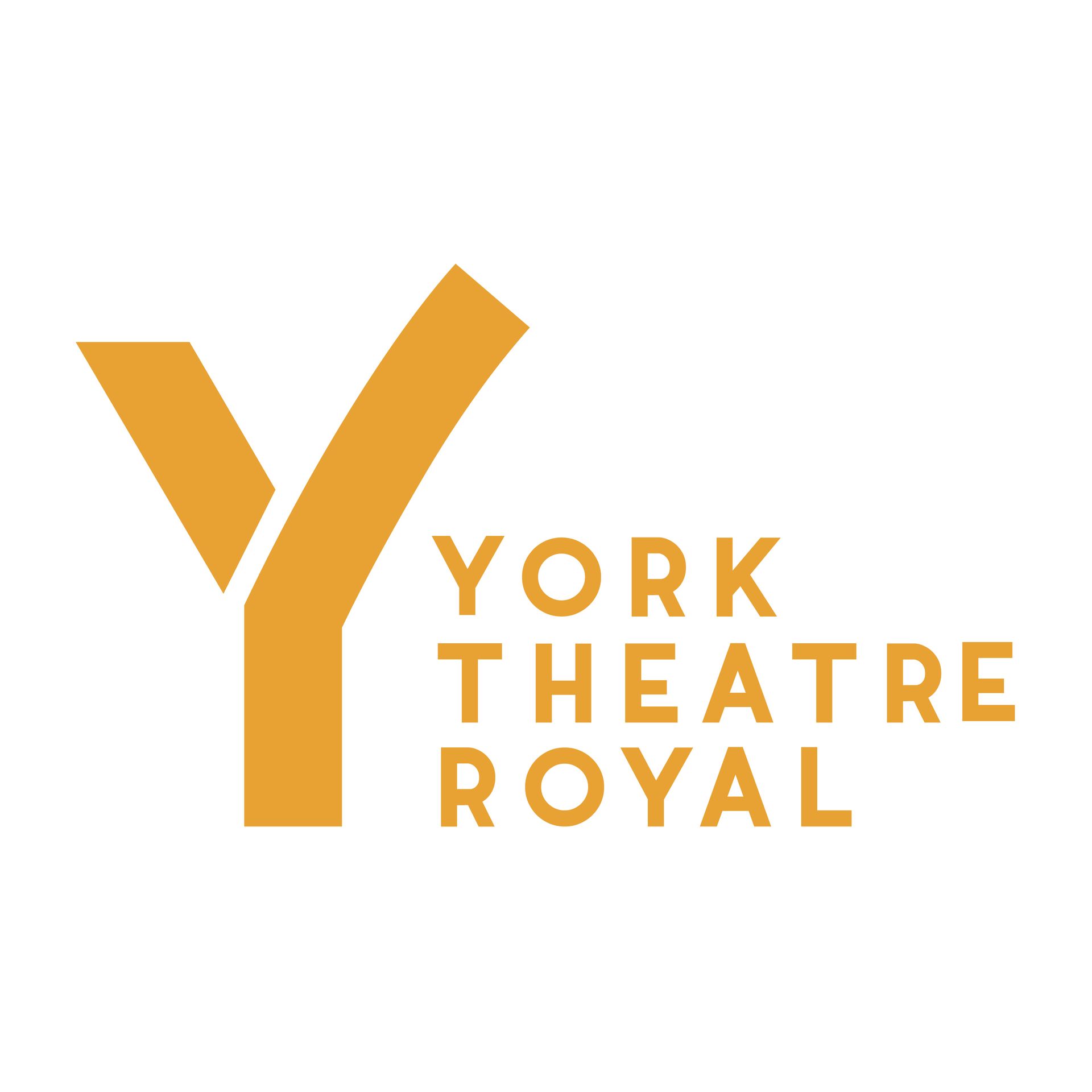 Gold “Y” and text: YORK THEATRE ROYAL, white background.