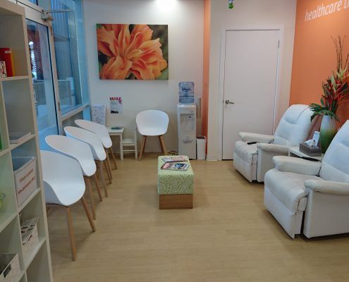 physiotherapy clinic waiting room