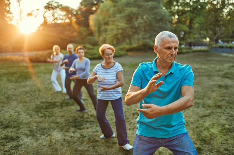 old people doing exercise