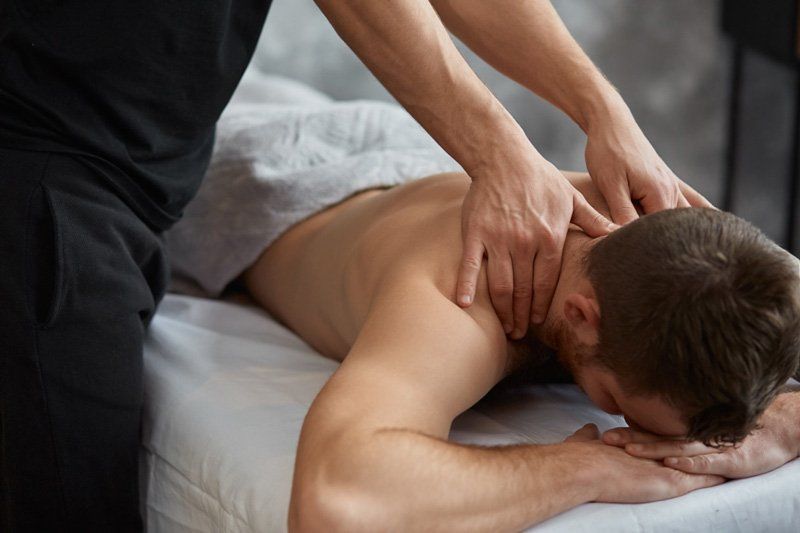 man getting massage