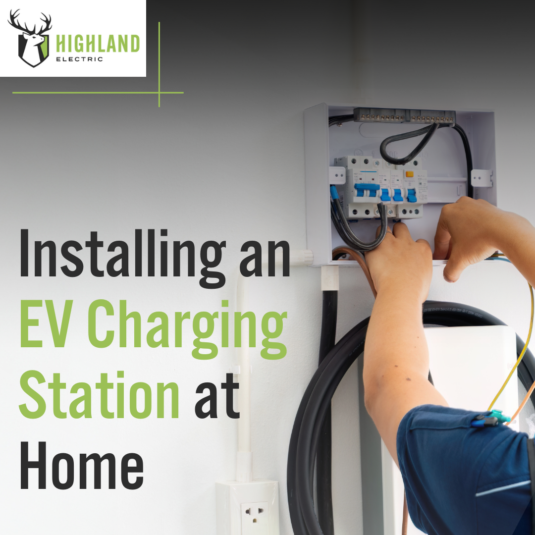 a person is installing an ev charging station at home