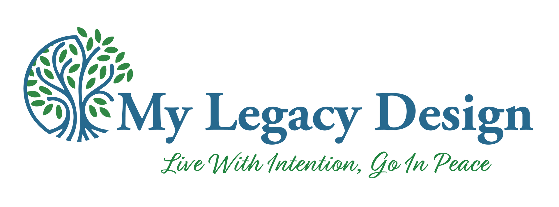 Logo with tree graphic and text