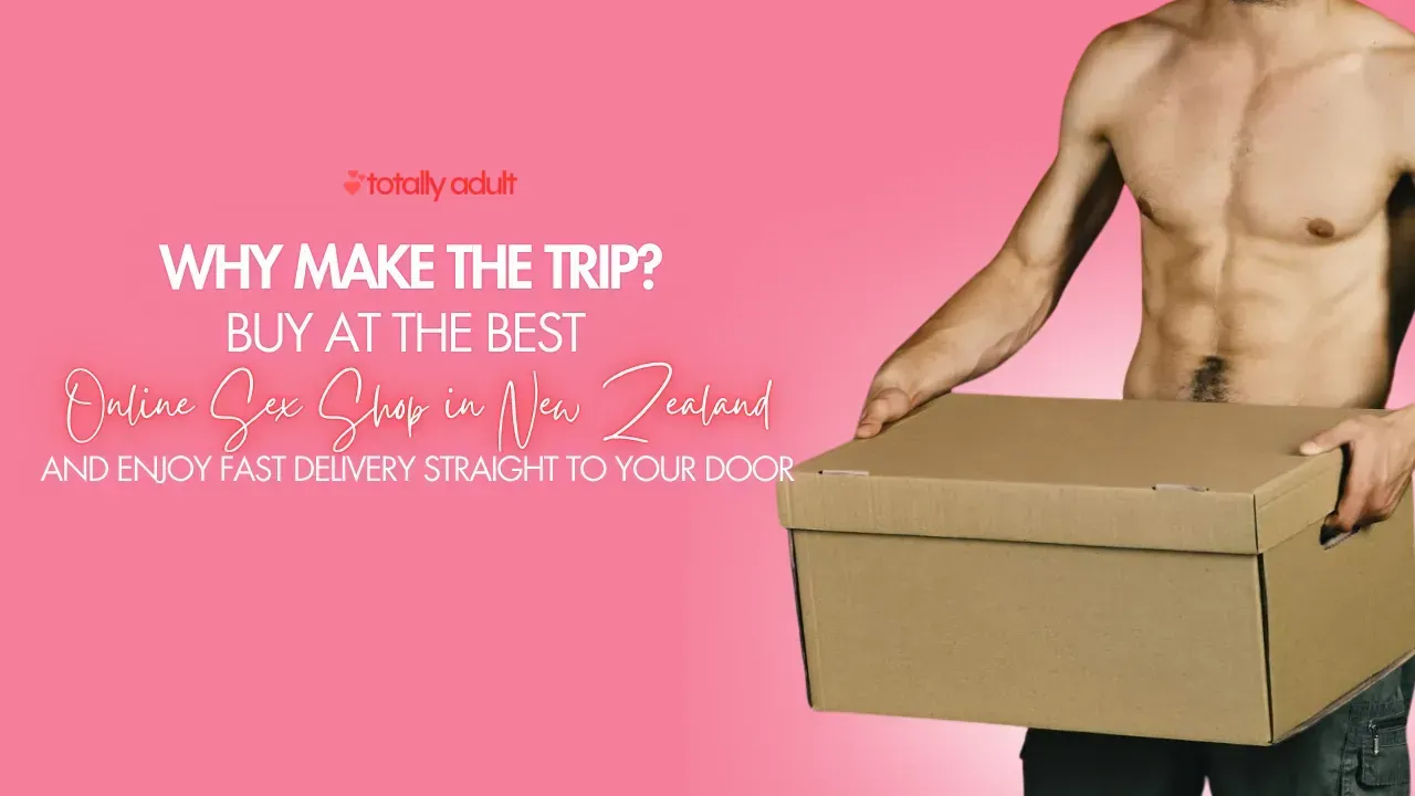 A man holding a box containing adult products