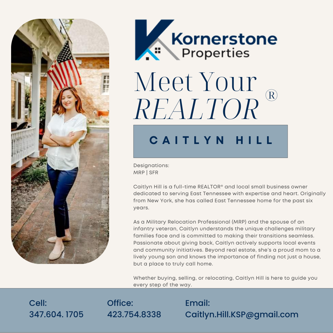 An advertisement for a realtor named caitlyn hill