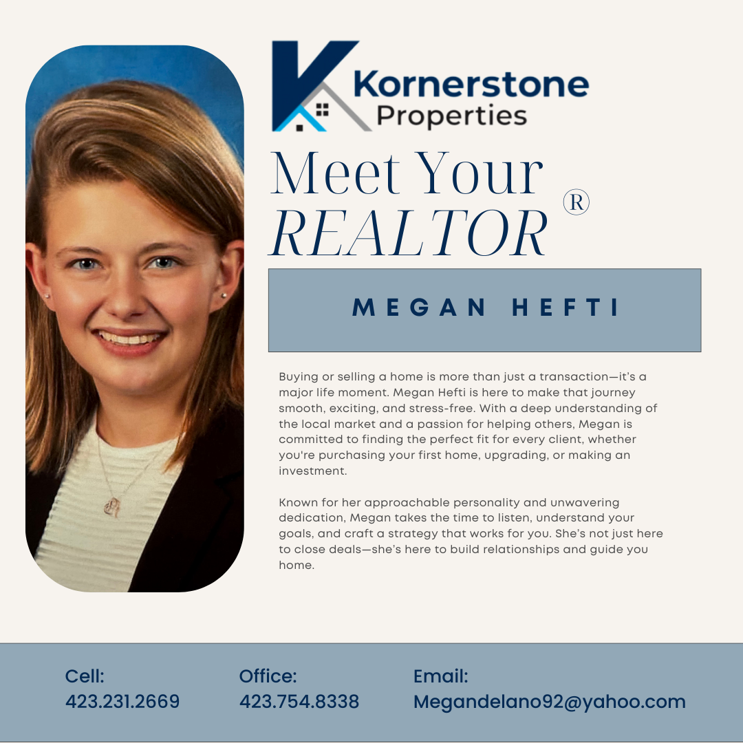 A picture of megan hefti for kornerstone properties