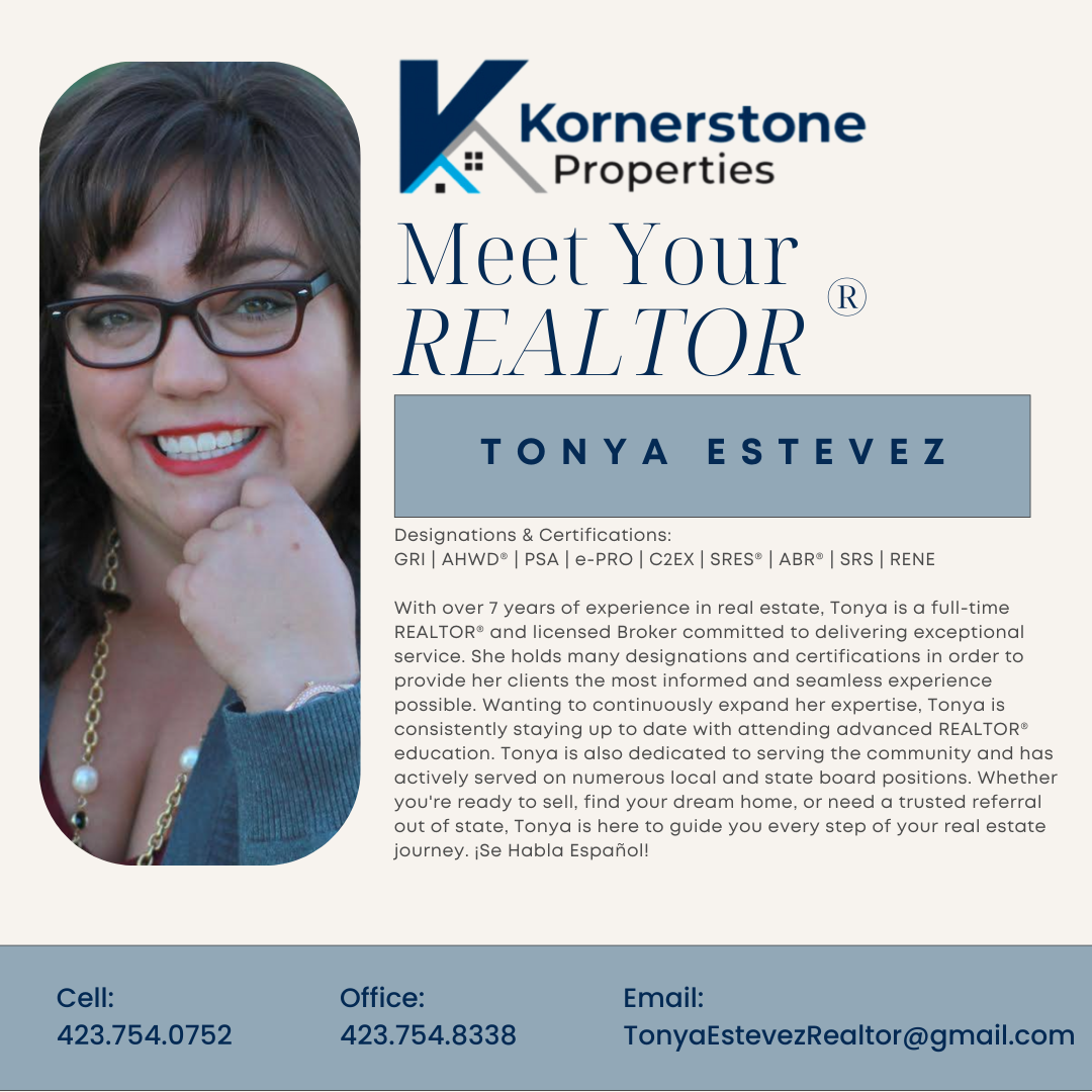 A flyer for a realtor named tonya estevez