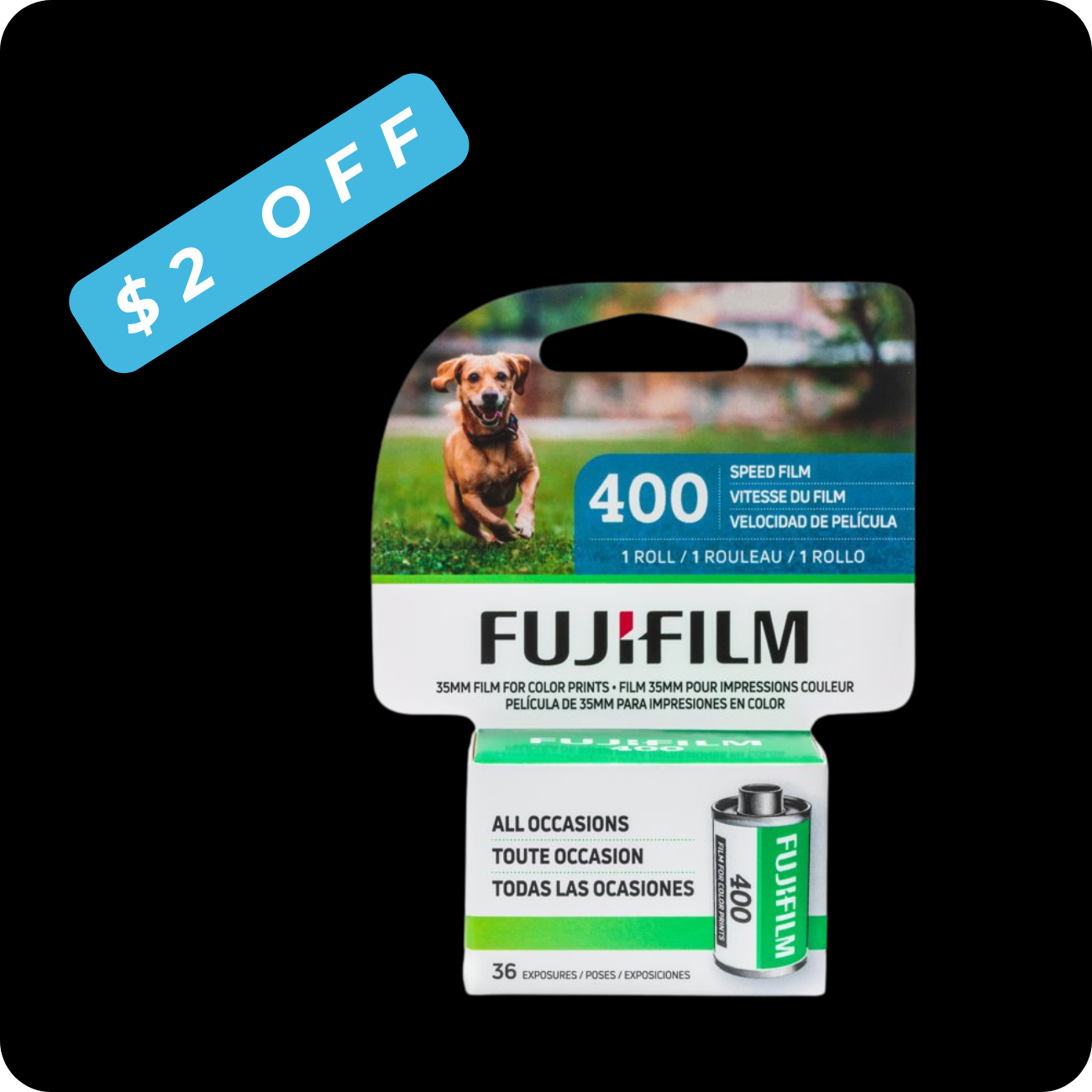 Fujifilm135 Color Negative Film 400 - 36 Exp Button