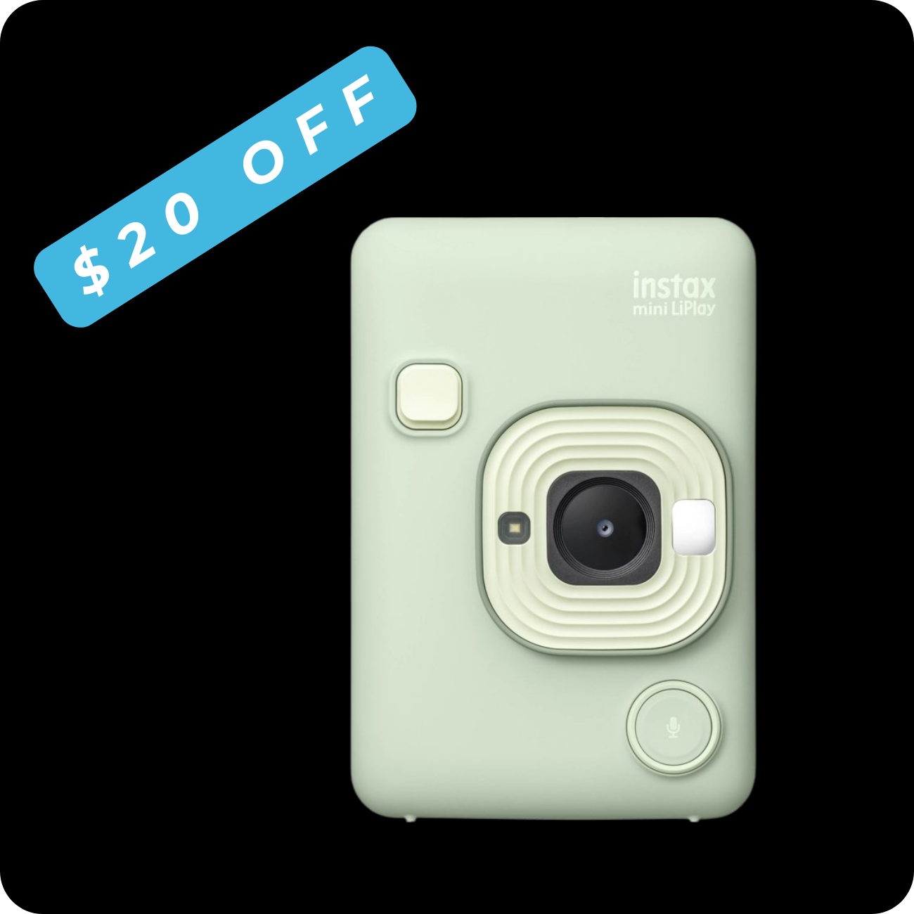 Instax Mini LiPlay Hybrid Camera - Matcha Green Button