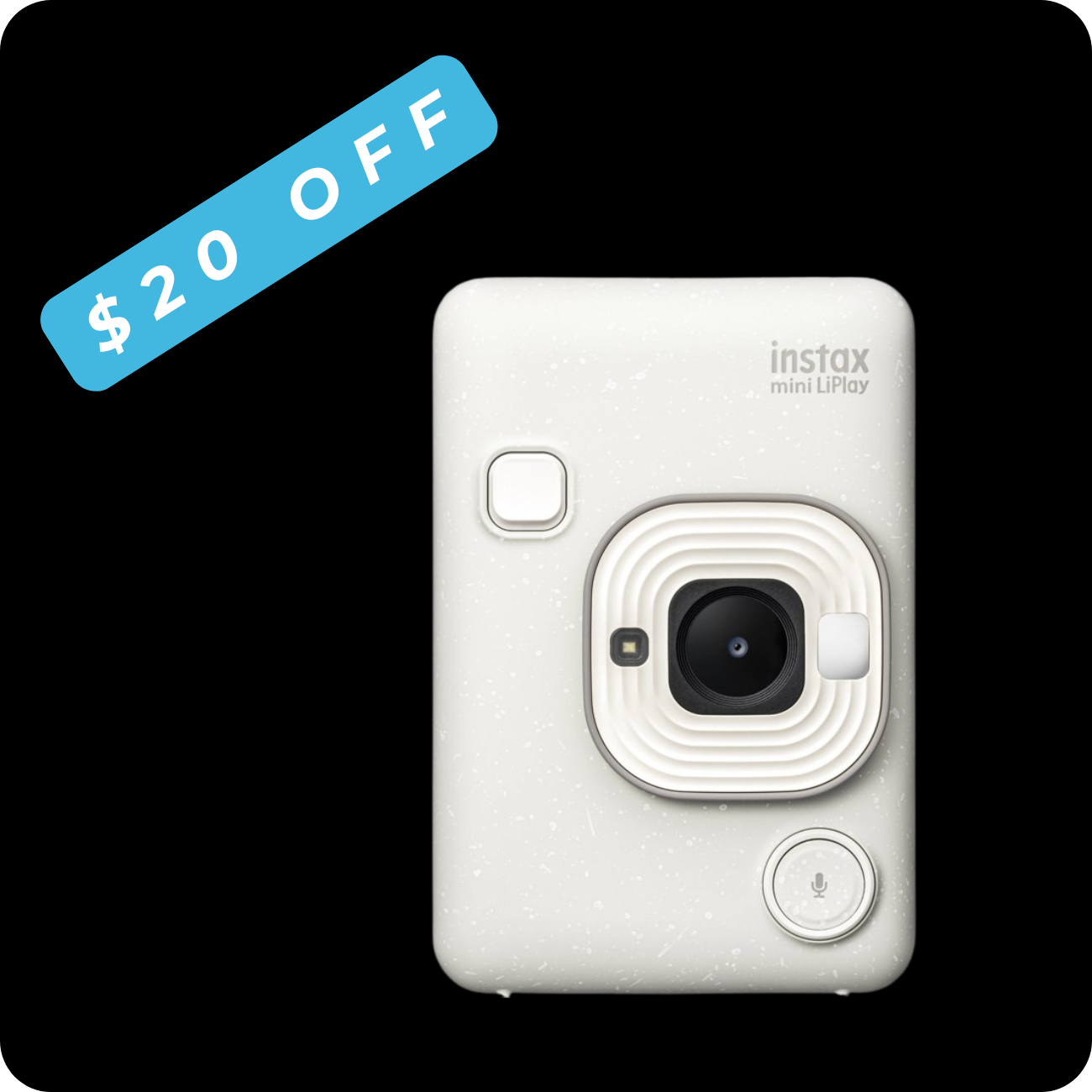 Instax Mini LiPlay Hybrid Camera - Misty White Button