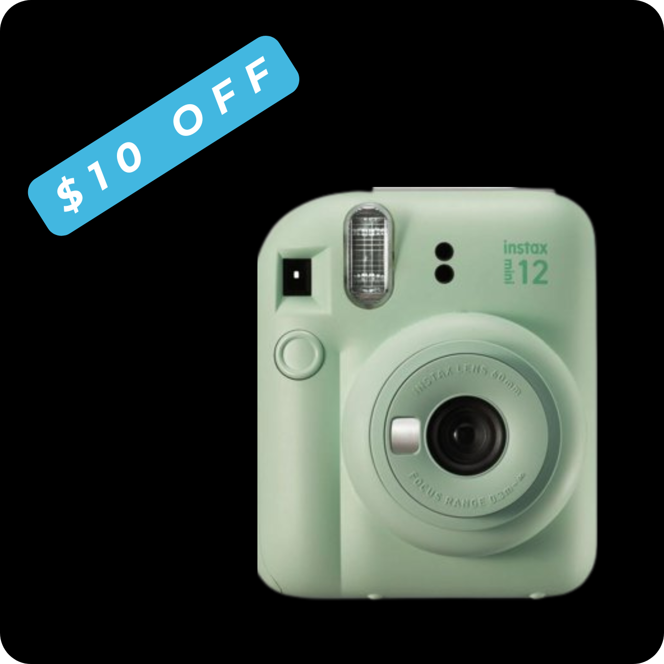 Instax Mini 12  Instant Film Camera - Mint Green Button