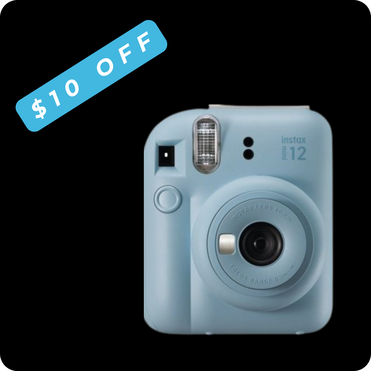 Instax Mini 12  Instant Film Camera - Pastel Blue Button
