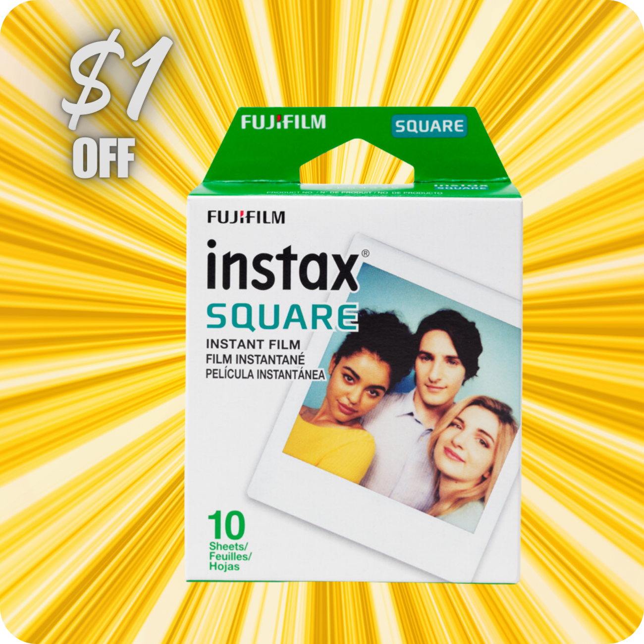 Instax Square Film Button