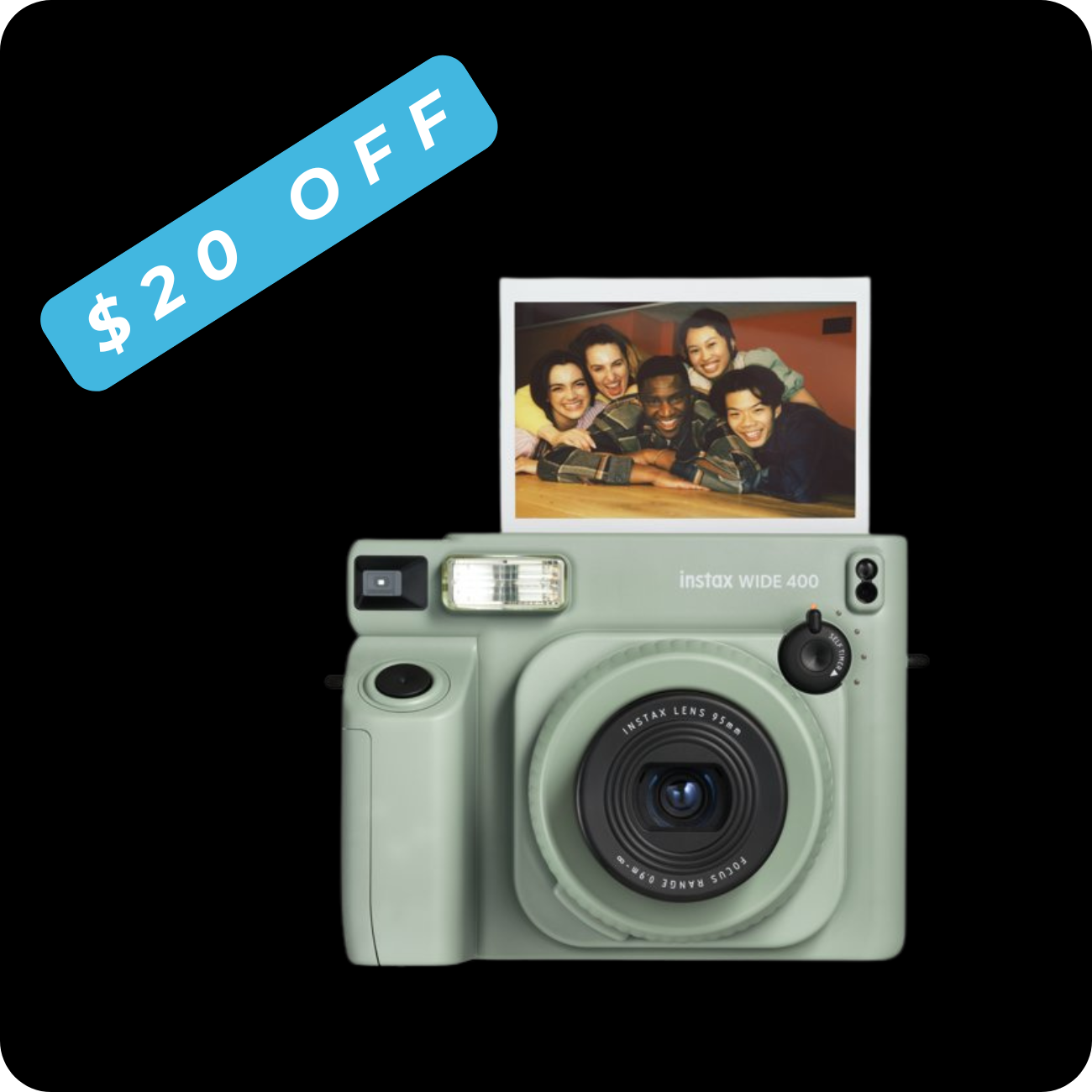 Instax Wide 400 Camera - Sage Button