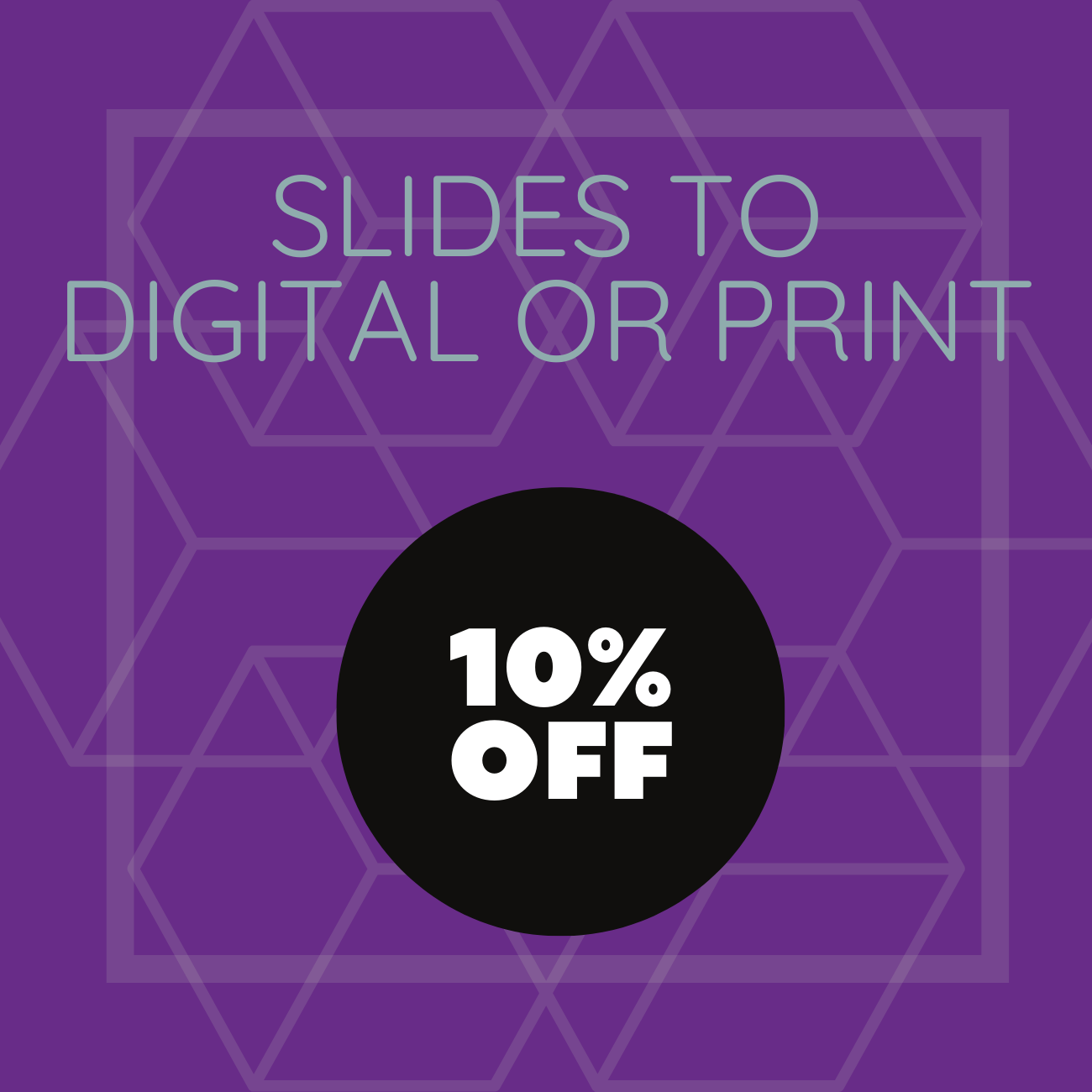 Slides to Digital or Print 10% off Sale Button
