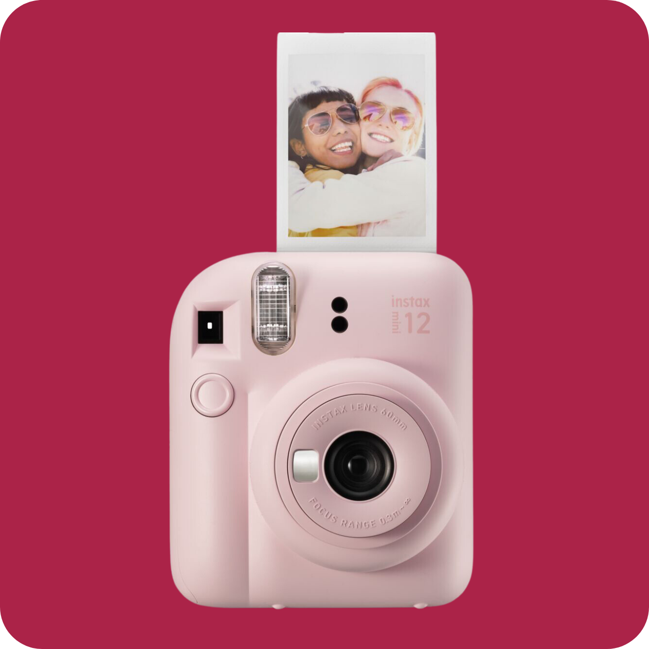 Fujifilm Instax Mini 12 Instant Camera - Blossom Pink Button