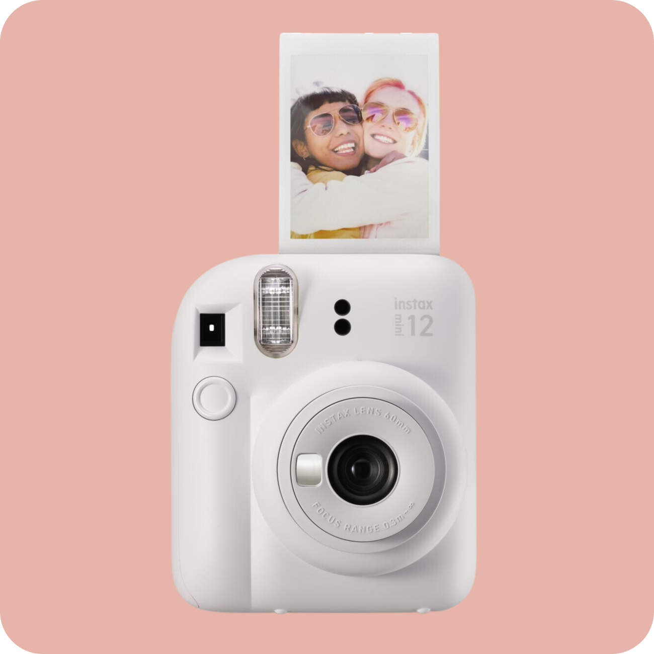 Fujifilm Instax Mini 12 Instant Camera - Clay White Button