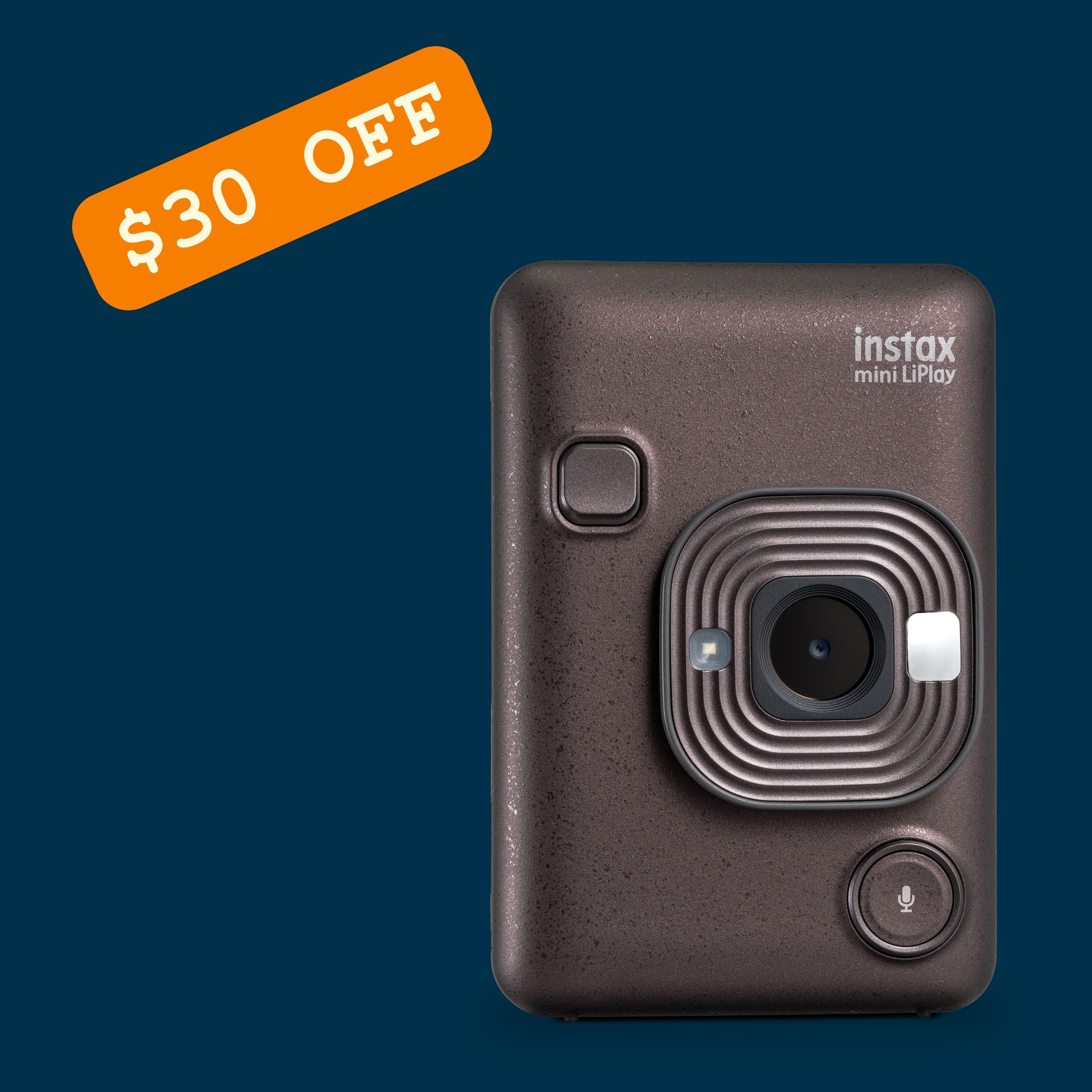Instax Mini LiPlay Hybrid Camera - Deep Bronze Button