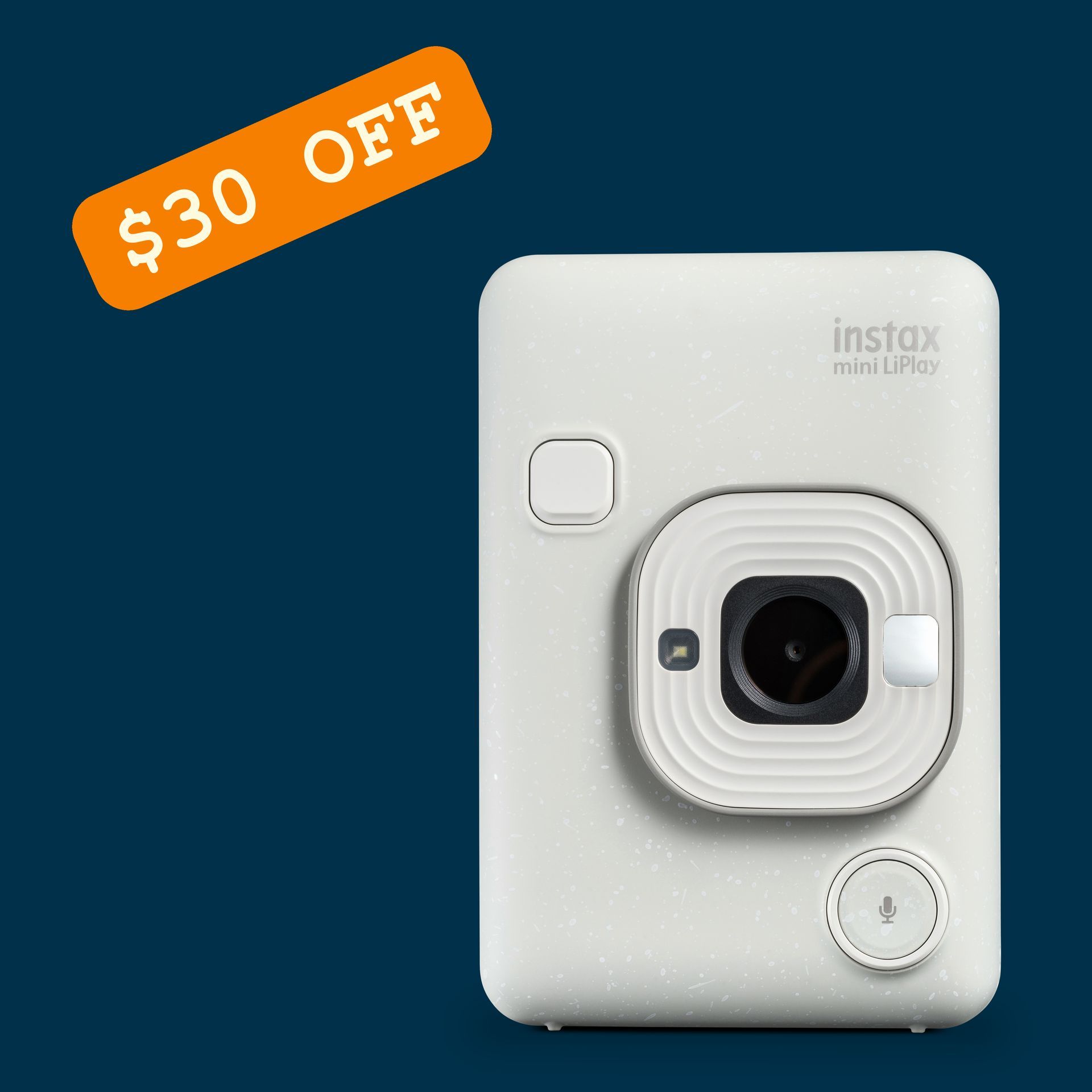 Instax Mini LiPlay Hybrid Camera - Misty White Button