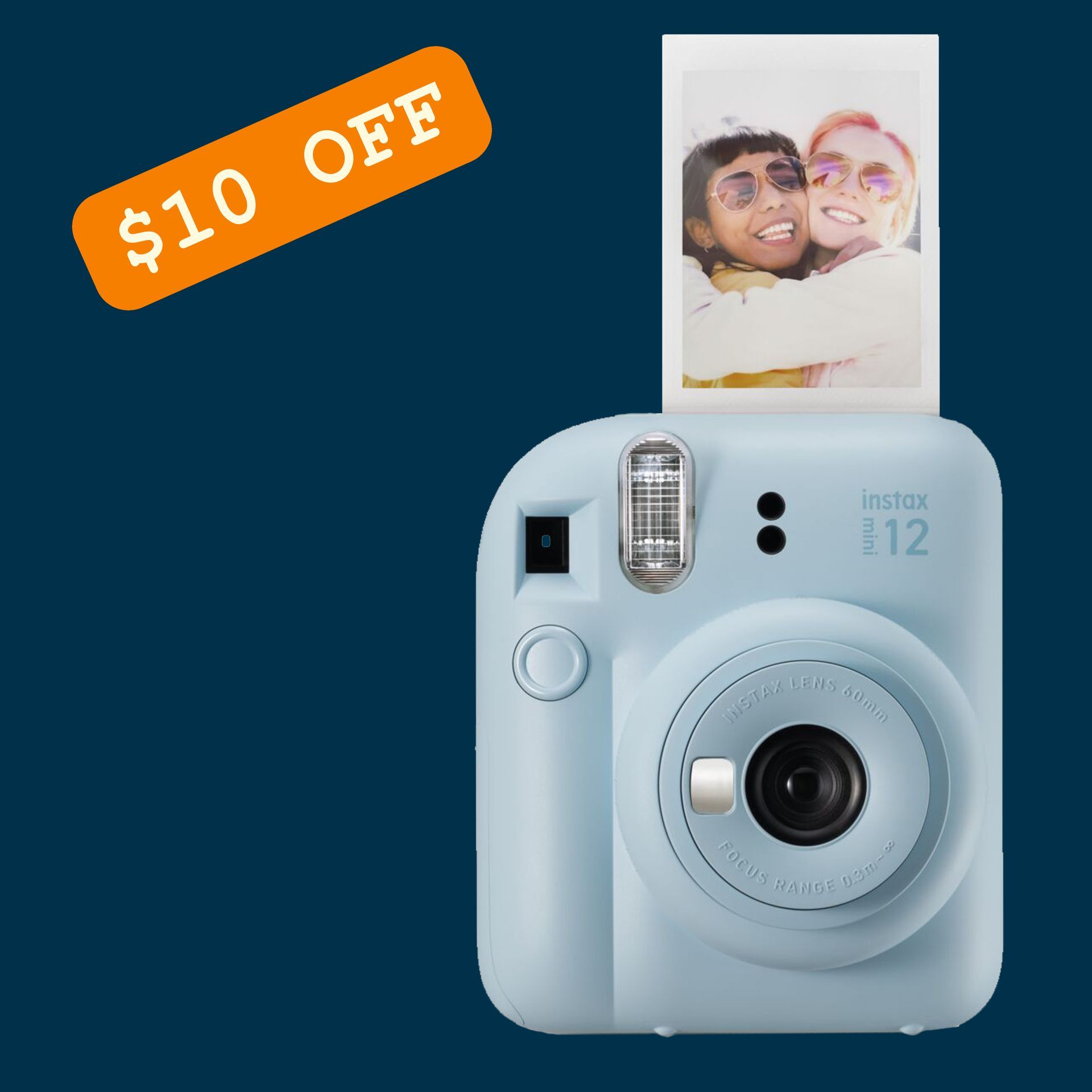 Instax Mini 12  Instant Film Camera - Pastel Blue Button