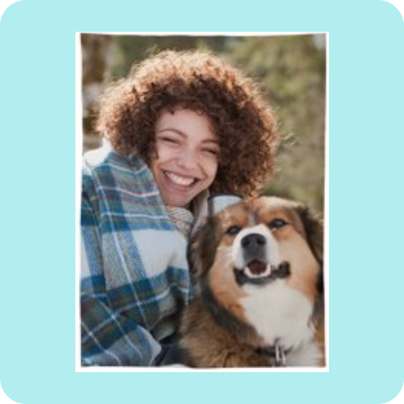 Pet Photo Blanket 60X80 Button