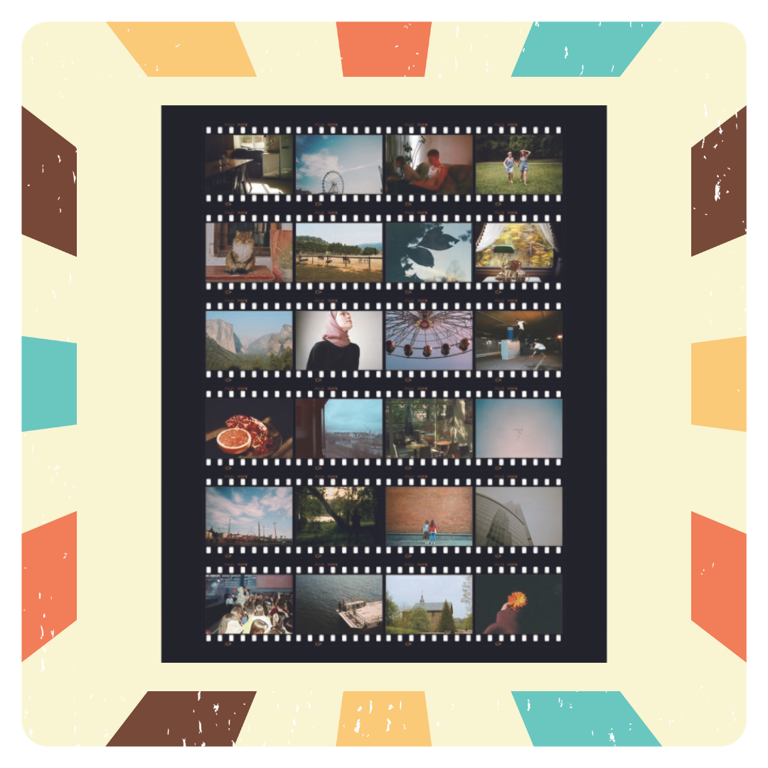 Retro 8X10 Contact Sheet Print Button