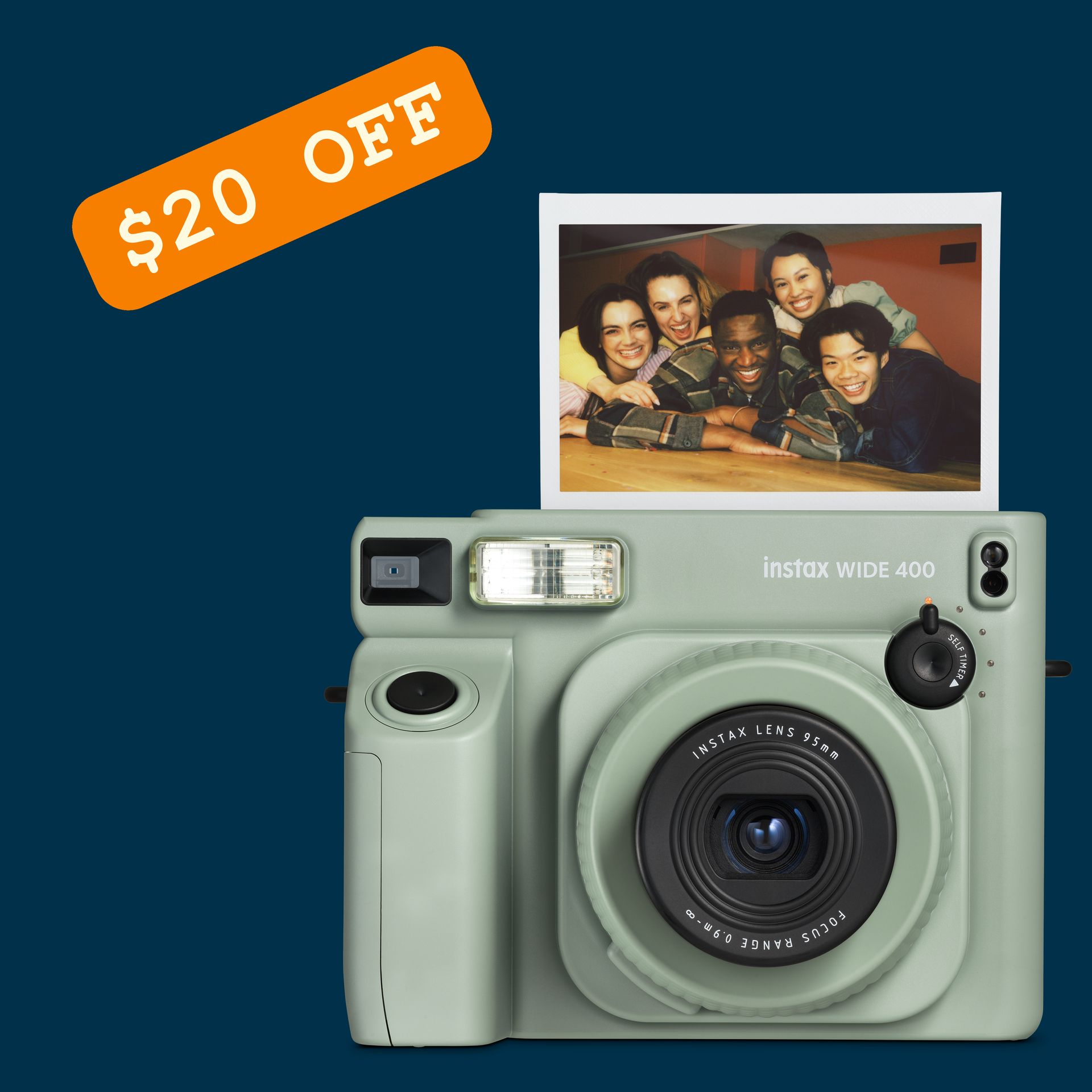 Instax Wide 400 Camera - Sage Button