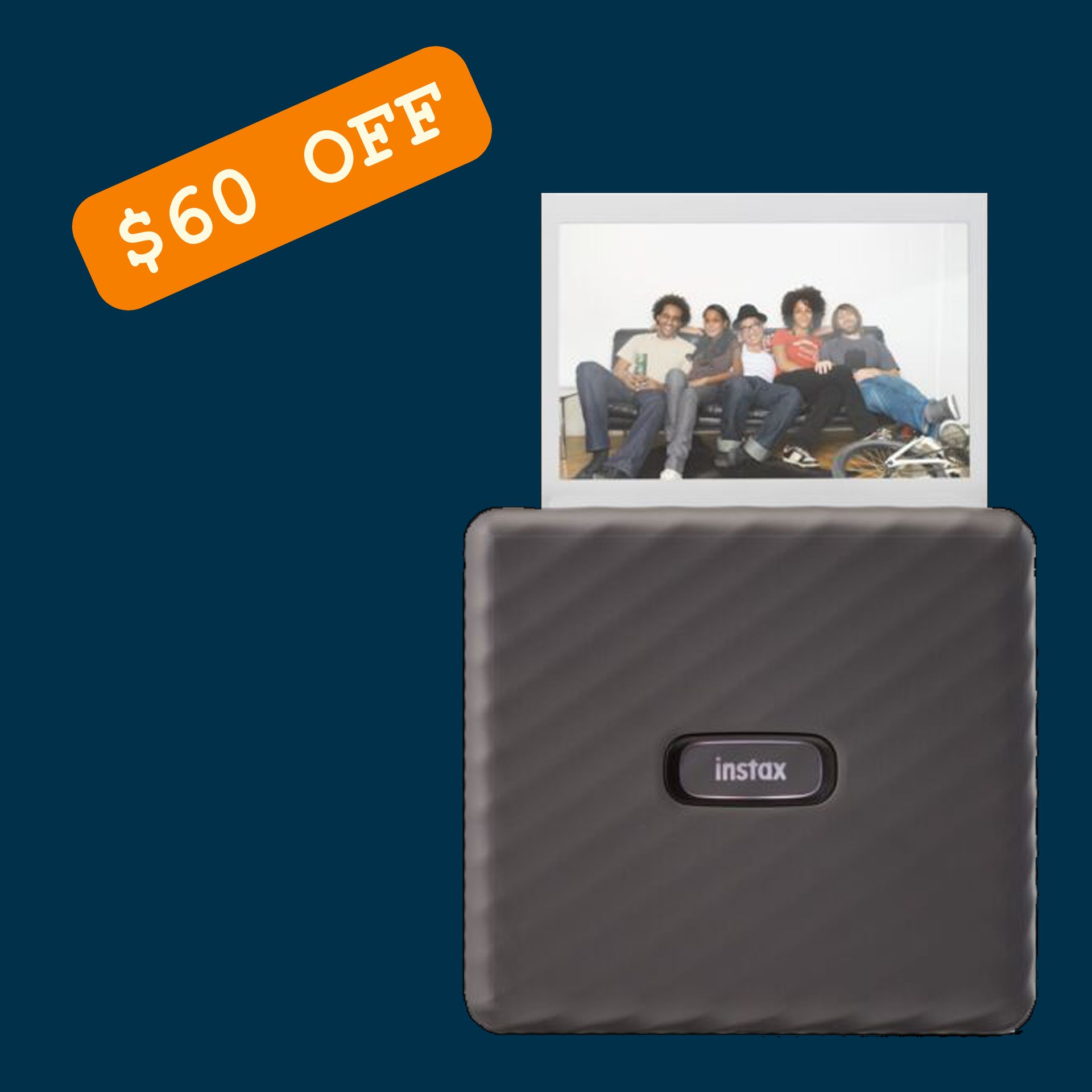 Instax Link Wide Printer - Mocha Gray Button