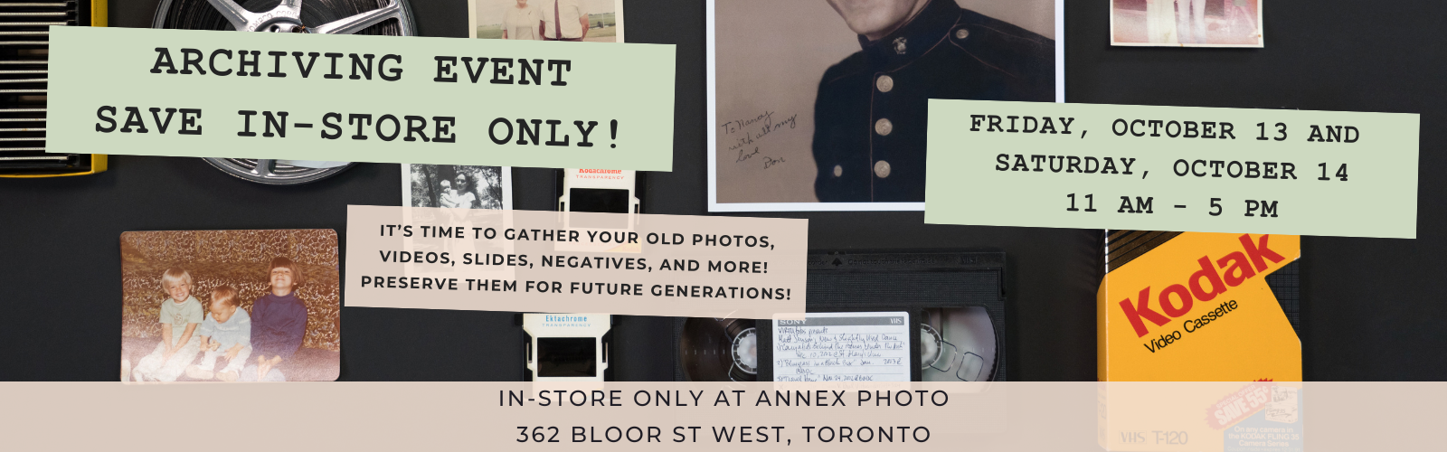 photo video slide negatives archiving and storage event annex photo toronto october 2023