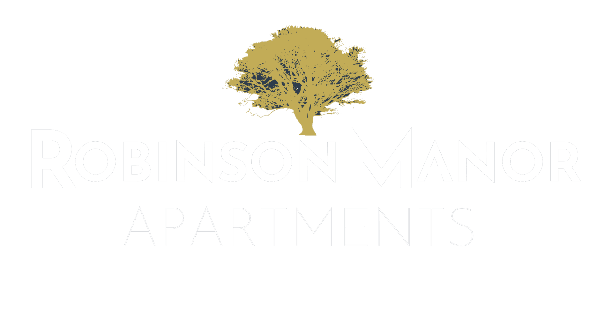 Robinson Manor Apartments Logo - Footer, go to homepage