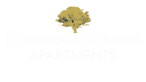 Robinson Manor Apartments Logo - Footer, go to homepage