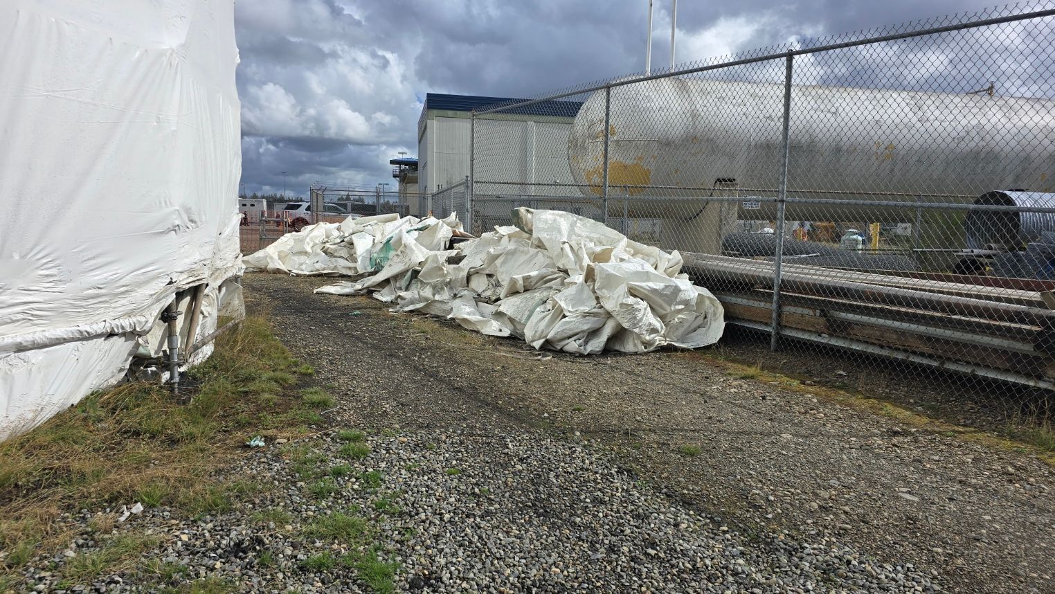 commercial site, construction debris, waste