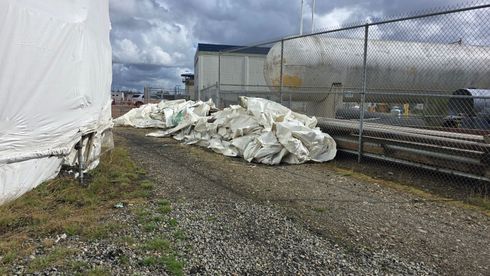 commercial site, construction debris, waste
