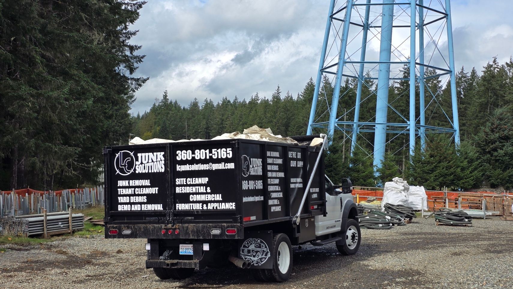commercial site, construction debris, waste