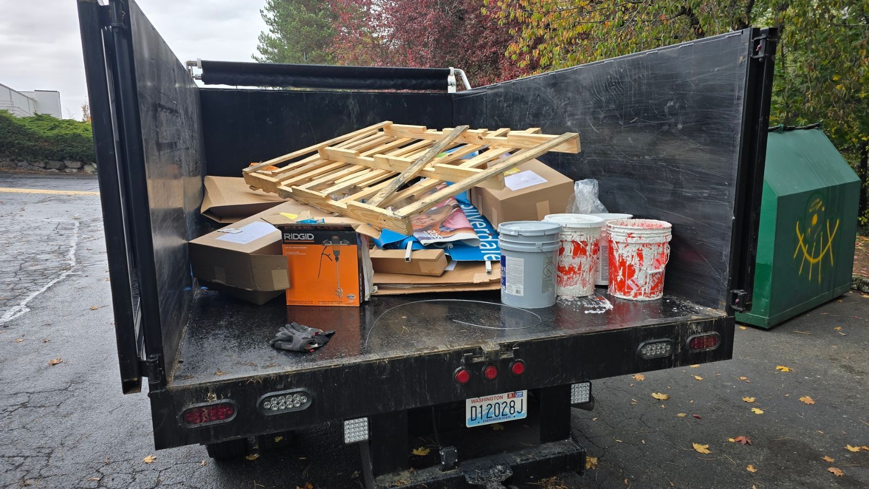 Junk removal, dumpster overflow cleanup