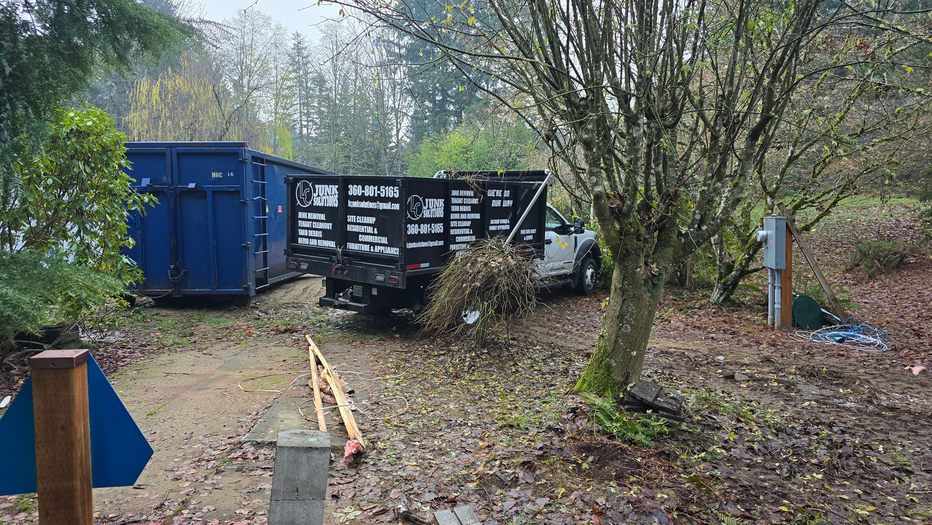 junk removal, commercial cleanup, dumpster