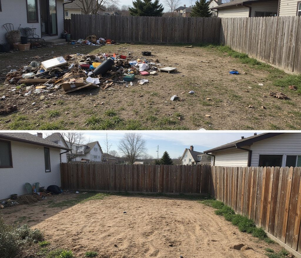 cleanup, before and after