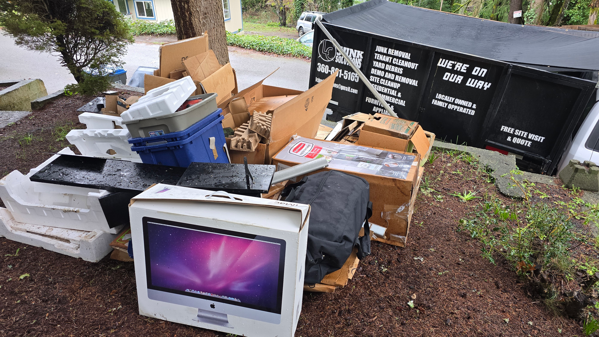 junk removal, curbside pickup, before