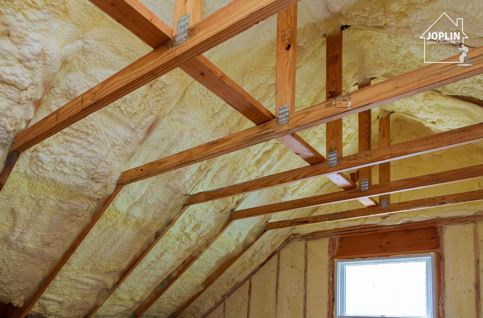 a spray foam insulation installed at a residential property in Joplin