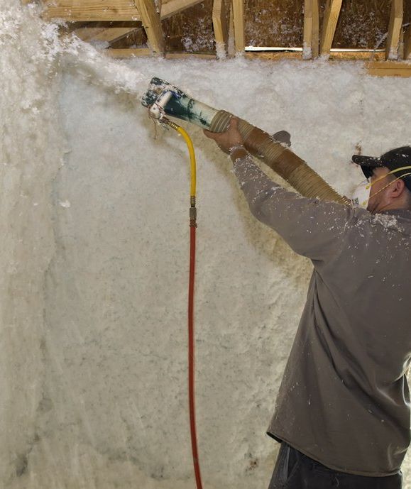 house with spray foam insulation applied to walls by local spray foam expert