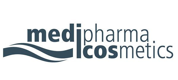 Das Logo von Medipharma Cosmetics zeigt eine Welle.