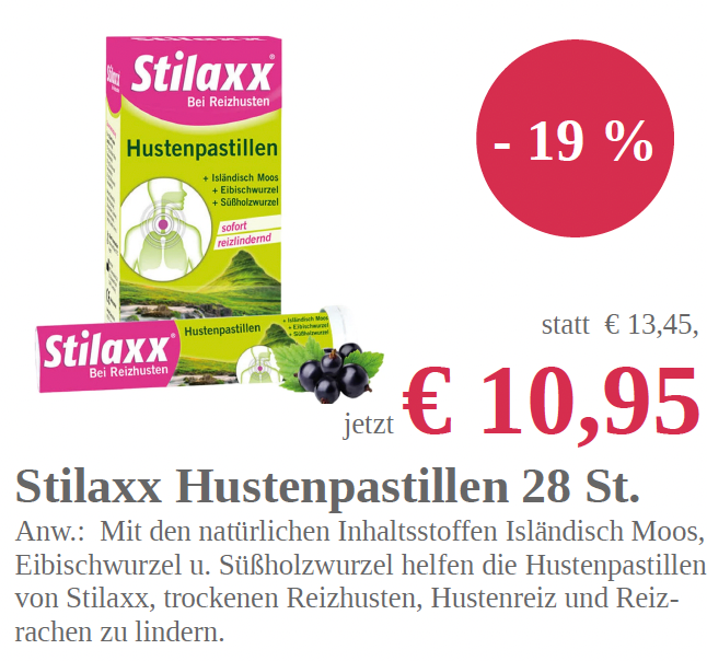 Eine Flasche Anti Brumm Forte wird beworben