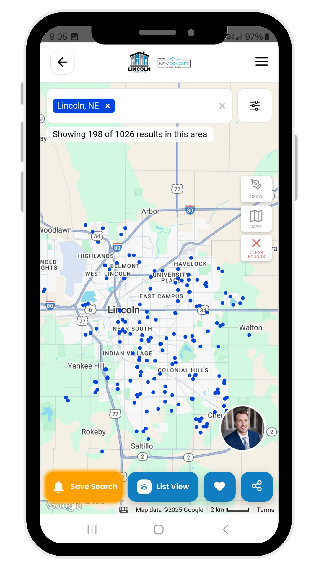 A cell phone with a map on the screen.