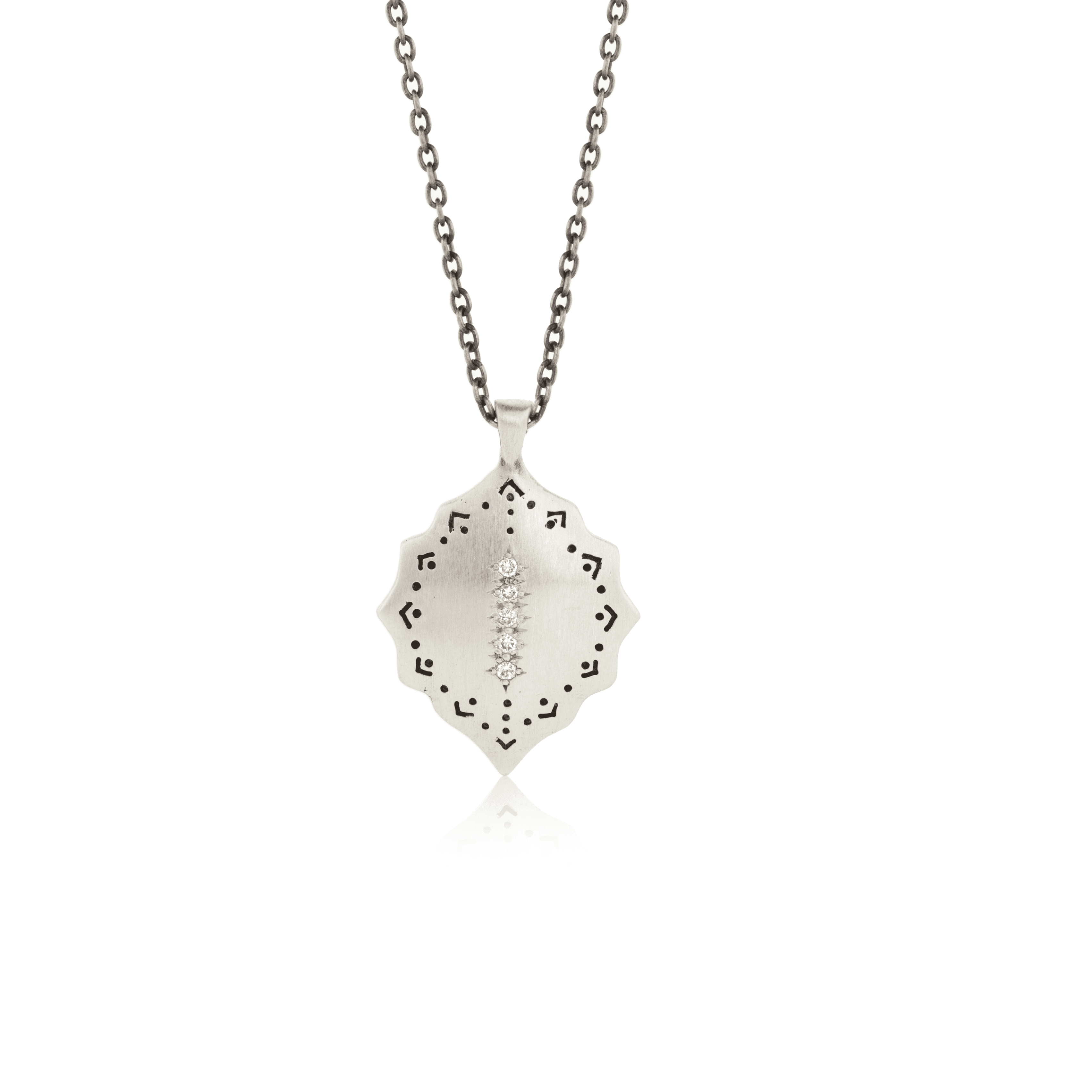 Diamond Silver Necklace - Adel Chefridi - Mansoor Jewelers